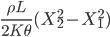 \frac{\rho L}{2K\theta}(X_{2}^{2}-X_{1}^{2})