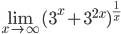 \lim_{x\rightarrow \infty }(3^{x}+3^{2x})^{\frac{1}{x}}