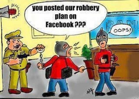 bank robbery facebook joke