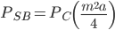 P_{SB}=P_{C}\left(\frac{m^{2}a}{4}\right)