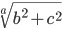 \sqrt[a]{b^{2}+c^{2}}