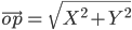 \vec{op} = \ \sqrt{X^{2}+Y^{2}} 