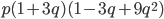 p(1+3q)(1-3q+9q^{2})