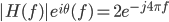 |H(f)|e^{i\theta}(f)=2e^{-j4\pi f}